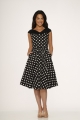 20431 Black White Polka Dot Dress