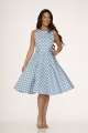 21922 Light Blue White Polka Dot Swing Dress