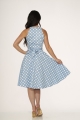 21922 Light Blue White Polka Dot Swing Dress