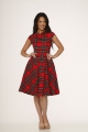 23990 Red Plaid Swing Dress