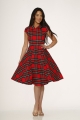 23990 Red Plaid Swing Dress