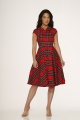 23990 Red Plaid Swing Dress