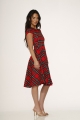 23990 Red Plaid Swing Dress