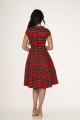 23990 Red Plaid Swing Dress