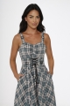 21790 Green Plaid Dress