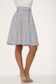 49330 Blue Pink Plaid Skirt