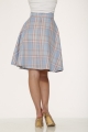 49330 Blue Pink Plaid Skirt