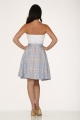 49330 Blue Pink Plaid Skirt