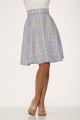 49330 Blue Pink Plaid Skirt