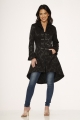 10191 Black Brocade Coat