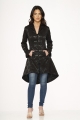 10191 Black Brocade Coat