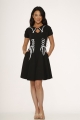 10481 Black White Trim Dress