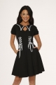 10481 Black White Trim Dress