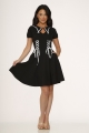 10481 Black White Trim Dress