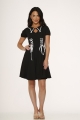 10481 Black White Trim Dress