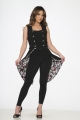 34020 Black Floral Vest