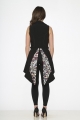 34020 Black Floral Vest