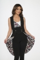 34020 Black Floral Vest