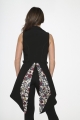 34020 Black Floral Vest