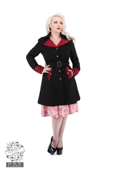 9633 Felina Coat with Red Trim