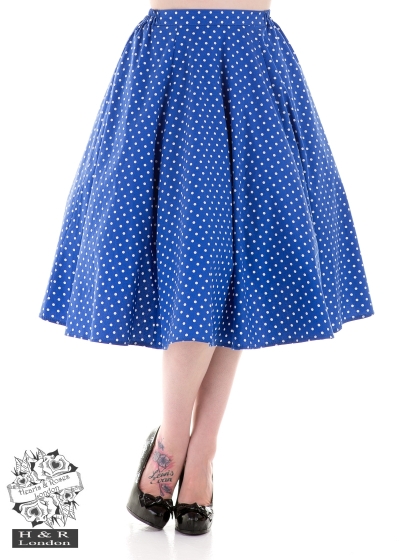 9349 Blue Dotted Skirt