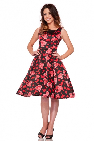 134 Hearts & Roses Swing Dress