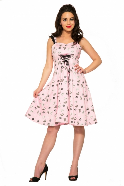 6672 Skull Baby Swing Dress in Pink